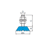 Hutchinson Minifix Équipement de pied de machine anti-vibration réglable pour les services de fabrication de pieds en acier ou en acier inoxydable