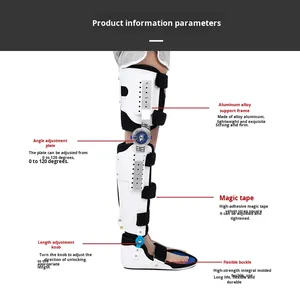 Ayarlanabilir diz ayak bileği ayak immobilizasyon <span class=keywords><strong>Brace</strong></span> kırık rehabilitasyon ekipmanları için alt ekstremite ortopedik koruyucu donanım - Product Image 4