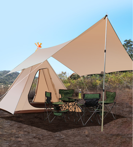 Bâche de Camping en coton, toile pare-soleil, Camping en plein air, ultralégère, étanche, pour pique-nique, barbecue, pêche, abri de pluie et de mouche - Product Image 4