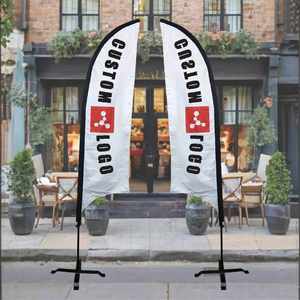 Banderas Personalizadas para Negocios, Pancartas de Marketing, Bandera de Pluma Grande de 18 Pies, Publicidad, Promoción, Bandera de Playa en Forma de Lágrima - Product Image 1
