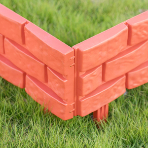 <span class=keywords><strong>Bordure</strong></span> de <span class=keywords><strong>jardin</strong></span> en plastique à emboîtement facile, <span class=keywords><strong>effet</strong></span> brique décorative, avec piquets, pour aménagement extérieur - Product Image 6