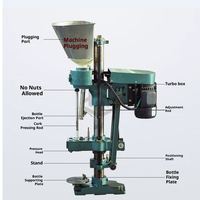 Machine semi-automatique de pose et de pressage de bouchons souples pour bouteilles de vin rouge, prix usine