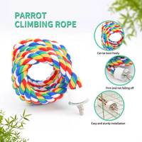 Corde d'escalade spirale en coton flexible et populaire pour perroquets, jouet à mâcher pour perroquets de petite à grande taille, accessoire de cage