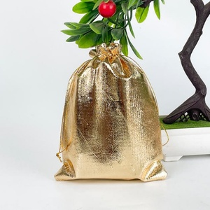 Pull-<b>string</b> Gift Bag <b>Gold</b> Silver Red Eco-Friendly Polyester 10*15cm Wedding Party Festival Use Candies Chocolates Storage Bag - Product Image 4