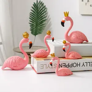 Ev dekor reçine dekorasyon avrupa ve amerikan tarzı pembe alev kuş reçine zanaat sanat masaüstü çalışma ofis dekorasyon hediye