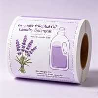 Étiquette autocollante personnalisée professionnelle en vinyle découpé à la forme irrégulière, imperméable, pour emballage de détergent