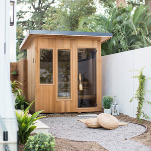 Moderne Vierkante Outdoor Elektrische Houtgestookte Sauna Mobiele Villa Massief Houten Container Huis - Product Image 2