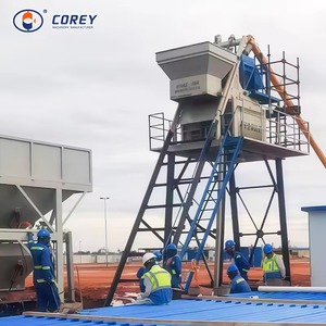 สายการผลิตคอนกรีต HZS50 พร้อมไซโลเก็บปูนและระบบสายพานลำเลียง โรงงานผสมคอนกรีตสำเร็จรูปตามสั่ง - Product Image 2