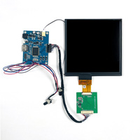 Pantalla LCD Cuadrada TFT IPS de 6.8 Pulgadas, 768*768, 500nits, Solución LCD para Simulador de Vuelo LVDS con Placa Controladora