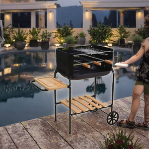 Meilleur barbecue au charbon de bois avec extracteur de fumée, commande tactile, chariot de cuisson pliable pour barbecue extérieur - Product Image 3