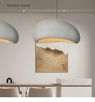Luminaire suspendu moderne pour cuisine, blanc, style Wabi-sabi, minimaliste, en forme de dôme, pour salle à manger