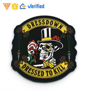 แผ่นปะยางสำหรับเสื้อผ้ากางเกงยีนส์หมวก3D ซิลิโคนพีวีซีนิ่มแบบห่วงและขอบด้านหลัง - Product Image 4