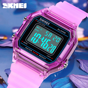 <b>Skmei</b> Digital <b>Watch</b> Men Women 5ATM Water Resistant Sport Electronic <b>Watch</b> Black Strap Unisex Student Alarm Clock Timepiece - Product Image 4
