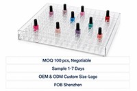 Boîte de présentation transparente pour vernis à ongles en acrylique Calic, 120 emplacements, pour salon de beauté, taille personnalisée, OEM, vente en gros