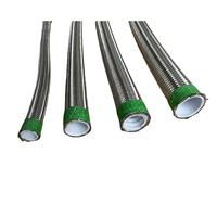 Tuyau tressé en PTFE de haute qualité industrielle, raccords hydrauliques (8AN/10AN/16AN/20AN) - Protection de sécurité, coupe de fil en acier inoxydable