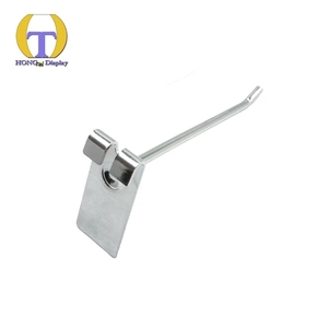 סופרמרקט פלסטיק חנות תצוגה מוצרים מוצרים פרונג יחיד צג וו כרום מתכת - Product Image 2