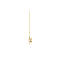 Collar de Moissanita con Bisel Festoneado, Plata 925, Chapado en Oro de 18K, Cadena de Cable, 2ct D VVS1, Certificado GRA, Uso Diario, Sin Níquel