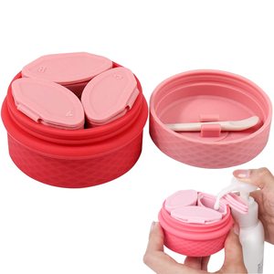 Mới Hợp Thời Trang Sản Phẩm Silicone Du Lịch <span class=keywords><strong>Container</strong></span> Hộp Thuốc Nhỏ Mẫu <span class=keywords><strong>Container</strong></span> 4 Trong 1 Du Lịch Silicone Kem Lọ Có Nắp Đậy - Product Image 4