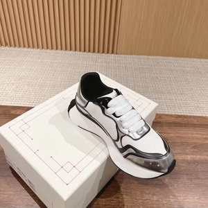 Zapatillas Deportivas Casuales de Diseño de Alta Calidad con Cordones, Parte Superior de Cuero Genuino, Suela Gruesa y Suave, Transpirables, de Malla Blanca para Hombre - Product Image 4