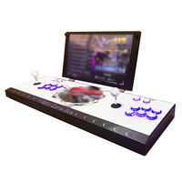 Console de jeu 2 joueurs, boîte de jeux multi-en-un, machine d'arcade rétro LCD, jeu à monnayeur anglais, portable et rechargeable en métal