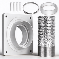 Raccord magnétique pour conduit de sécheuse en acier inoxydable/plastique de 4 pouces DV180, connecteur magnétique à connexion rapide, bride magnétique d'étanchéité pour conduit de ventilation