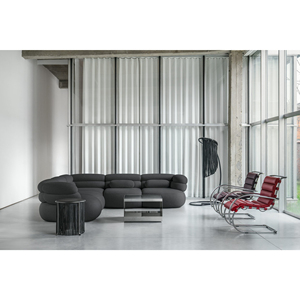 Sofá Seccional Curvo de Lujo con Silueta Arquitectónica Festoneada y Tapizado para Hotel - Product Image 2