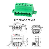 Connecteurs électriques à bornes à vis enfichables RS, socle à bride, pas de 5,08 mm, PA66, courant nominal 8A, 300V, 2-24 pôles