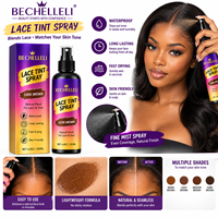 Kit de produits d'entretien pour perruques, spray teintant longue durée 4 couleurs pour perruques Lace Frontal, résistant à l'eau, marque privée, OEM, ODM, MOQ, logo personnalisé