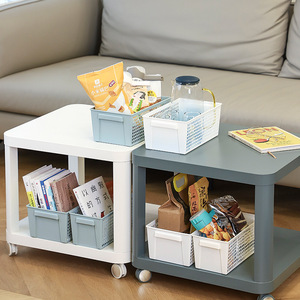 Desktop Storage <b>Basket</b> Rectangle <b>Large</b> Capacity Hollowed Out With Handle For Office Organizer Multi Scene Use - Product Image 2