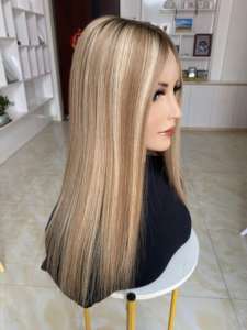 Oferta: Topper de Cabello Humano para Mujer, Mono Top 5x5, Listo para Enviar # Color T4-8-60 - Product Image 6