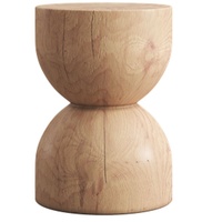 Tabouret de jetée en bois massif de style scandinave Table d'appoint en forme de bûche avec siège en tissu Ornement de souche d'arbre Salon Chaise confortable