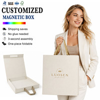 Boîtes cadeaux magnétiques pliantes de luxe personnalisées, boîtes d'emballage pour vêtements et chaussures, boîte en carton rigide pliable avec aimant