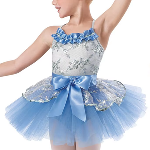 Vestido de Ballet de Princesa para Niñas, Falda de Gasa Abullonada, Traje de Actuación de Ballet, Traje de Danza, Traje para Actuación en Escenario - Product Image 1