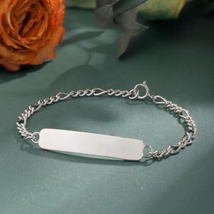 Dylam Minimalist Design Kid Children Child Jewelry Daily Wear Accessories 925 Sterling Silver Link Chain Hand <b>Bangles</b> <b>Bracelets</b> - Product Image 3