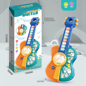 Portable enfants Mini guitare dessin animé Instrument de musique jouet dessin animé guitare électrique - Product Image 4