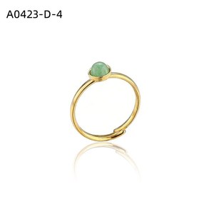 Anillo de Moda con PIEDRA NATURAL A0423 para Mujer, Joyería de Alta Calidad - Product Image 4