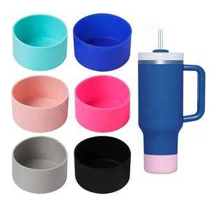 Silicone Boot For 14 Oz Stanley Tumbler - Protective, Non-Slip Base Cup Cover (Dark Blue)