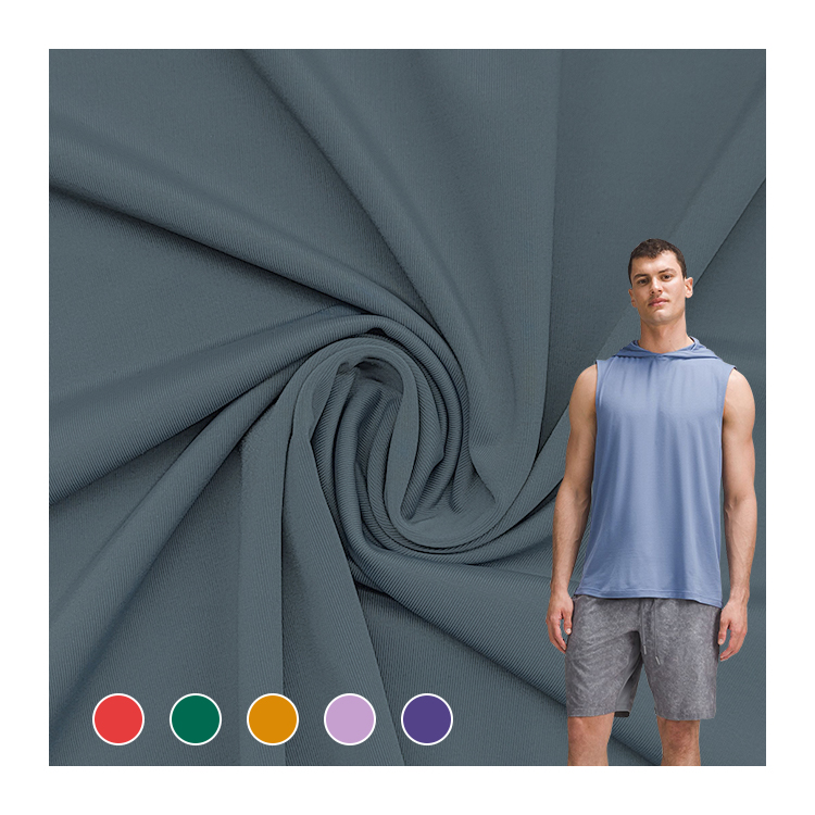 High Stretch Polyester Knitted Fabrics Imitation Nylon Material, Custom Colors Polyester Fabric for T-shirt/