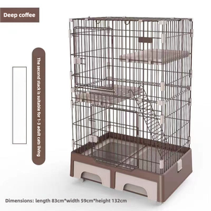 Recinzione per animali piccoli animali trasportino con filo di ferro solido chiusura a bottone e modello animale unico per gatti - Product Image 5
