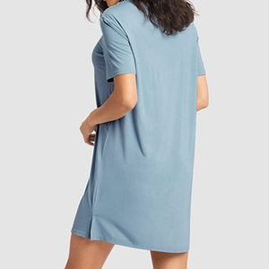 Robe <span class=keywords><strong>de</strong></span> <span class=keywords><strong>nuit</strong></span> confortable pour <span class=keywords><strong>femme</strong></span> en bambou, <span class=keywords><strong>chemise</strong></span> <span class=keywords><strong>de</strong></span> <span class=keywords><strong>nuit</strong></span> rafraîchissante pour l'été - Product Image 3