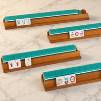 Coffret Cadeau de Noël de Luxe : Père Noël, Renne, Guirlande, Chaussette, Hibou, Tuiles de Mahjong Américaines en Acrylique Gravées – Idéal pour les Fêtes et les Voyages