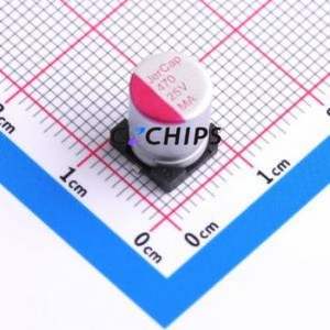 MA25V470M8x10 ตัวเก็บประจุแบบแข็ง SMD,D8xL10mm ( ความจุ: 470uF )( ความแม่นยำ: 20% แรงดันไฟฟ้าที่กำหนด: 25V ) - Product Image 1