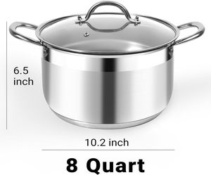Marmite de cuisson industrielle de haute qualité pour cuisinière à gaz, grande marmite à induction antiadhésive avec doubles poignées - Product Image 3