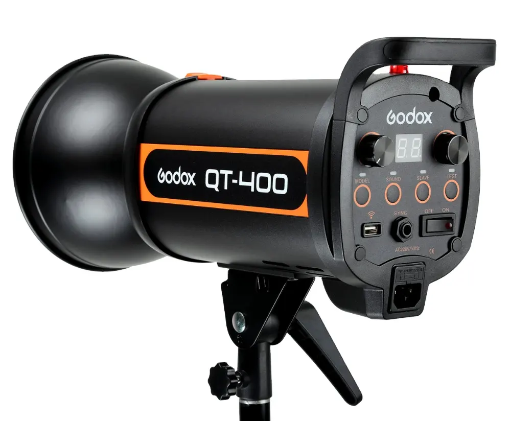 Godox Light QT-400 Godox 400W ระยะเวลาความเร็วสูง5000S ไฟแฟลชสตูดิโอ110V 220 ~ 240V CD50 2Y