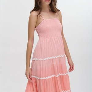 Vestidos Largos de Verano para Mujer al por Mayor, Vestido Maxi de Cintura Alta con Degradado, Espalda Descubierta y Tirantes Finos para la Playa - Product Image 5