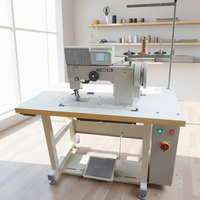 Máquina de coser de hilo grueso para bordado en cuero de alta resistencia RN-2293H, máquina de coser de doble aguja para bordado de patrones en sofás.