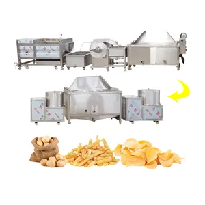 Máquina semiautomática para hacer patatas fritas, cortador para torre de patatas, línea de productos frescos para aperitivos