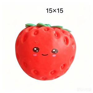 Jumbo Simulation Strawberry <b>Squishy</b> Toy Slow Rising Soft Squeeze Stress Relief Vent Fidget Toy - Product Image 2