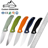 Couteau de poche pliant en acier 440C, très vendu, avec manche G10 et lame en acier 58-59 HRC pour le camping, la randonnée, l'EDC, vente en gros, OEM, ODM