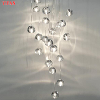 Lampe suspendue en verre personnalisée en gros Bureau à domicile Villa Salle à manger Lustre LED haute luminosité